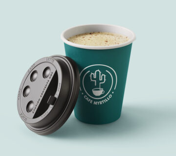 طراحی لوگو ترکیبی کافه میرتلو