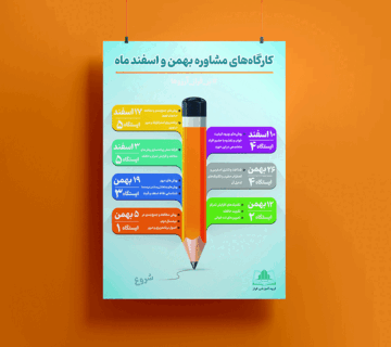 طراحی پوستر اینفوگرافیک موسسه آموزشی فراز
