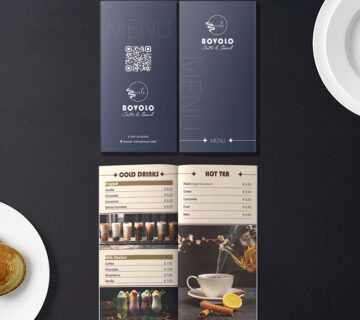 نمونه کار طراحی منوی رستوران و کافی‌شاپ در ایتالیا